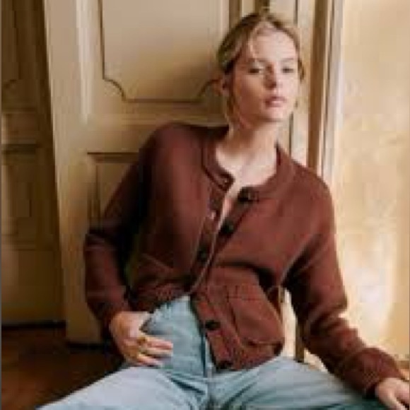 Sezane Sweaters - Sezane Titouan Brown Cardigan